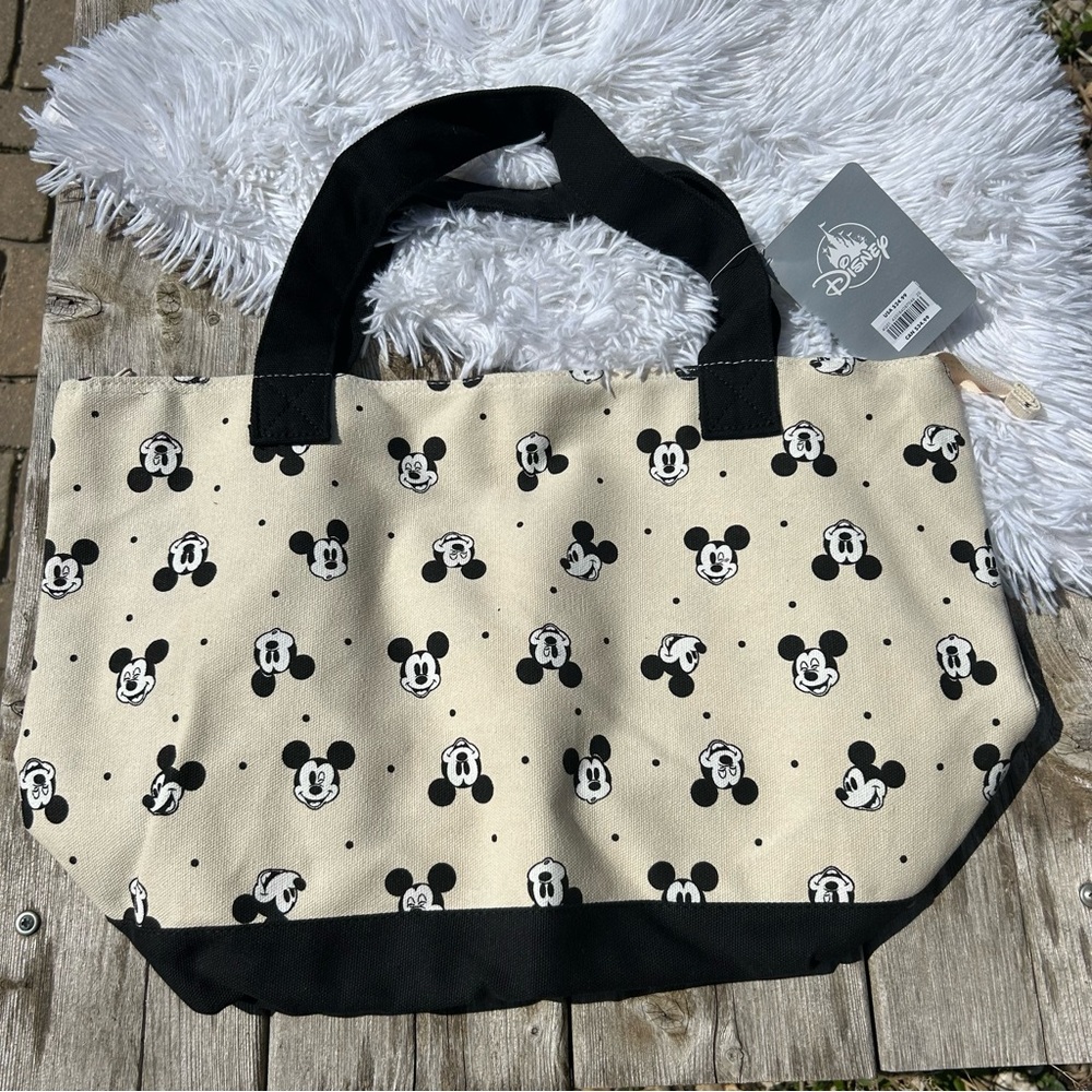 Disney Mickey Mouse Face Expressions Cotton Canvas Tote Bag - New with tags! - Picture 5 of 16